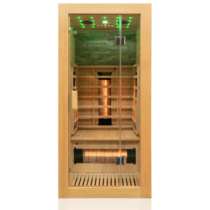 Dewello Infrarotkabine MILTON VOLLSPEKTRUM 90x90 bei TroniTechnik