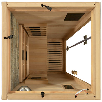 Dewello Infrarotkabine MILTON VOLLSPEKTRUM 90x90 bei TroniTechnik