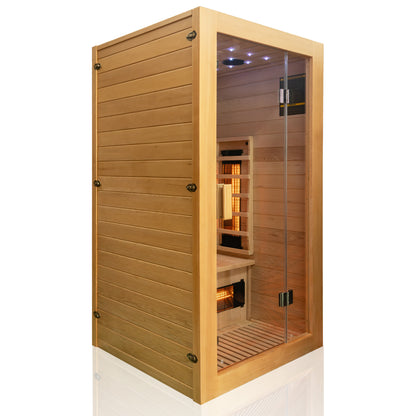 Dewello Infrarotkabine MILTON VOLLSPEKTRUM 90x90 bei TroniTechnik