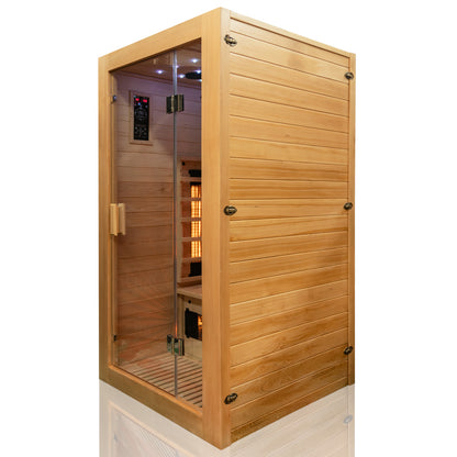 Dewello Infrarotkabine MILTON VOLLSPEKTRUM 90x90 bei TroniTechnik