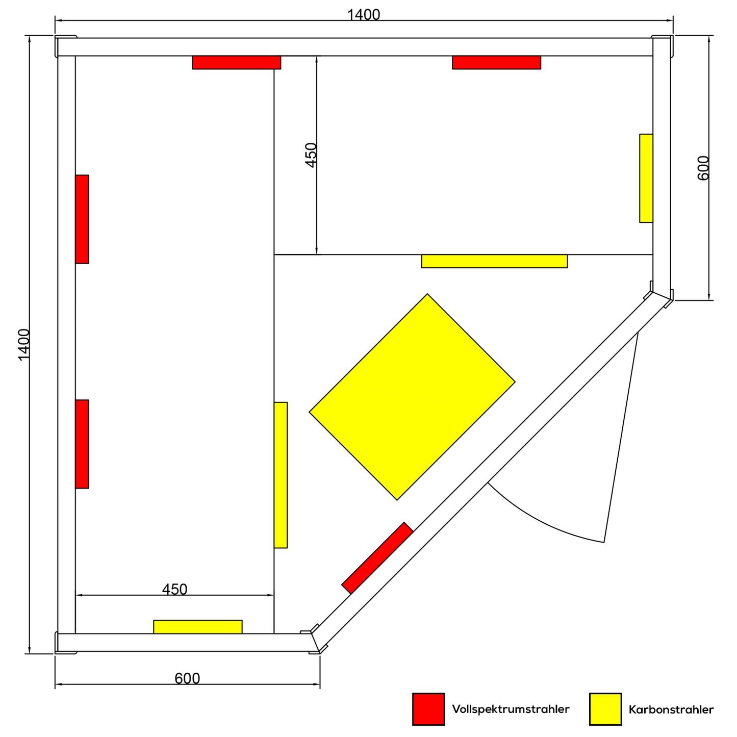 Dewello Infrarotkabine LAKEFIELD 3 140x140 Dual-Therm bei TroniTechnik