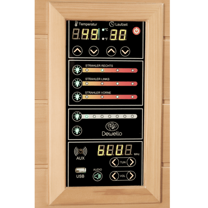 Dewello Infrarotkabine PIERSON PRO Hemlock Zeder 100x100 bei TroniTechnik