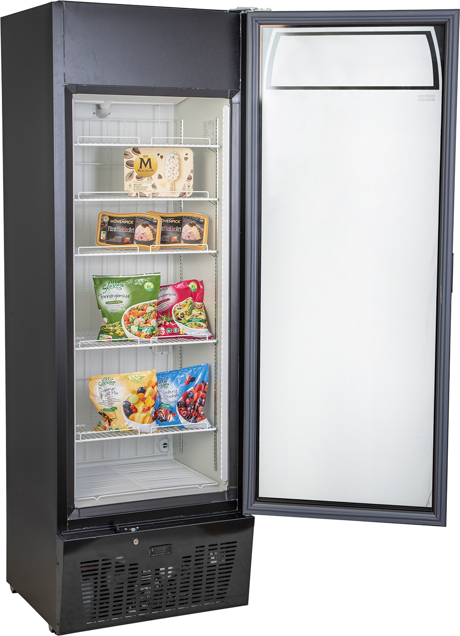KBS Gastrotechnik Glastürtiefkühlschrank TK 402 GDU schwarz