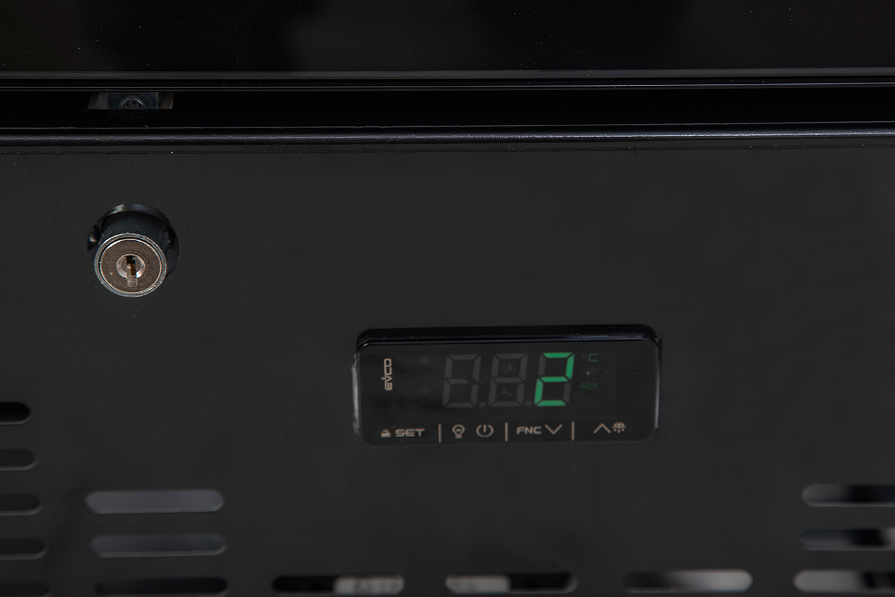 KBS Gastrotechnik Glastürtiefkühlschrank TK 402 GDU schwarz