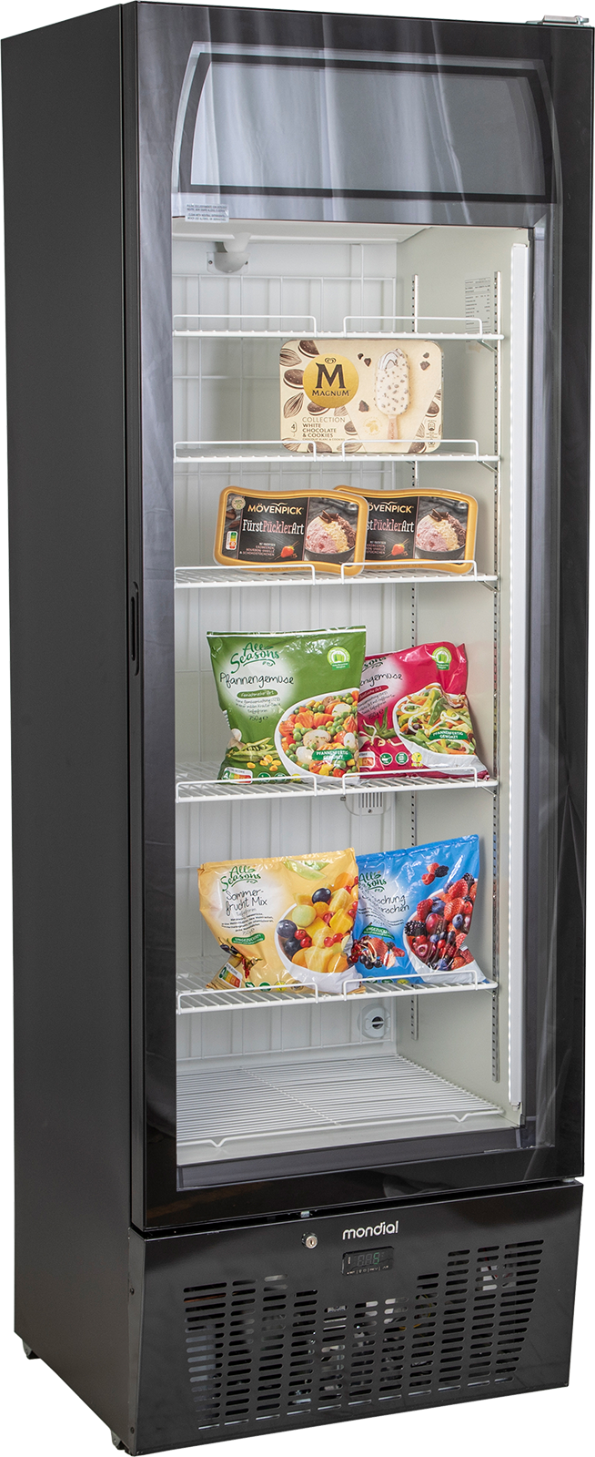 KBS Gastrotechnik Glastürtiefkühlschrank TK 402 GDU schwarz