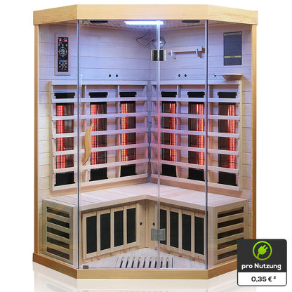 Dewello Infrarotkabine BRANDON 120x120 Dual-Therm bei TroniTechnik