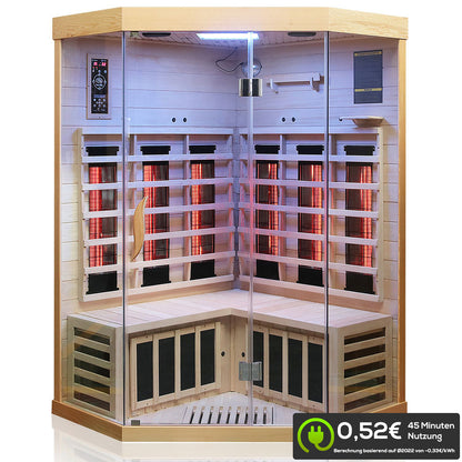 Dewello Infrarotkabine BRANDON 120x120 Dual-Therm bei TroniTechnik