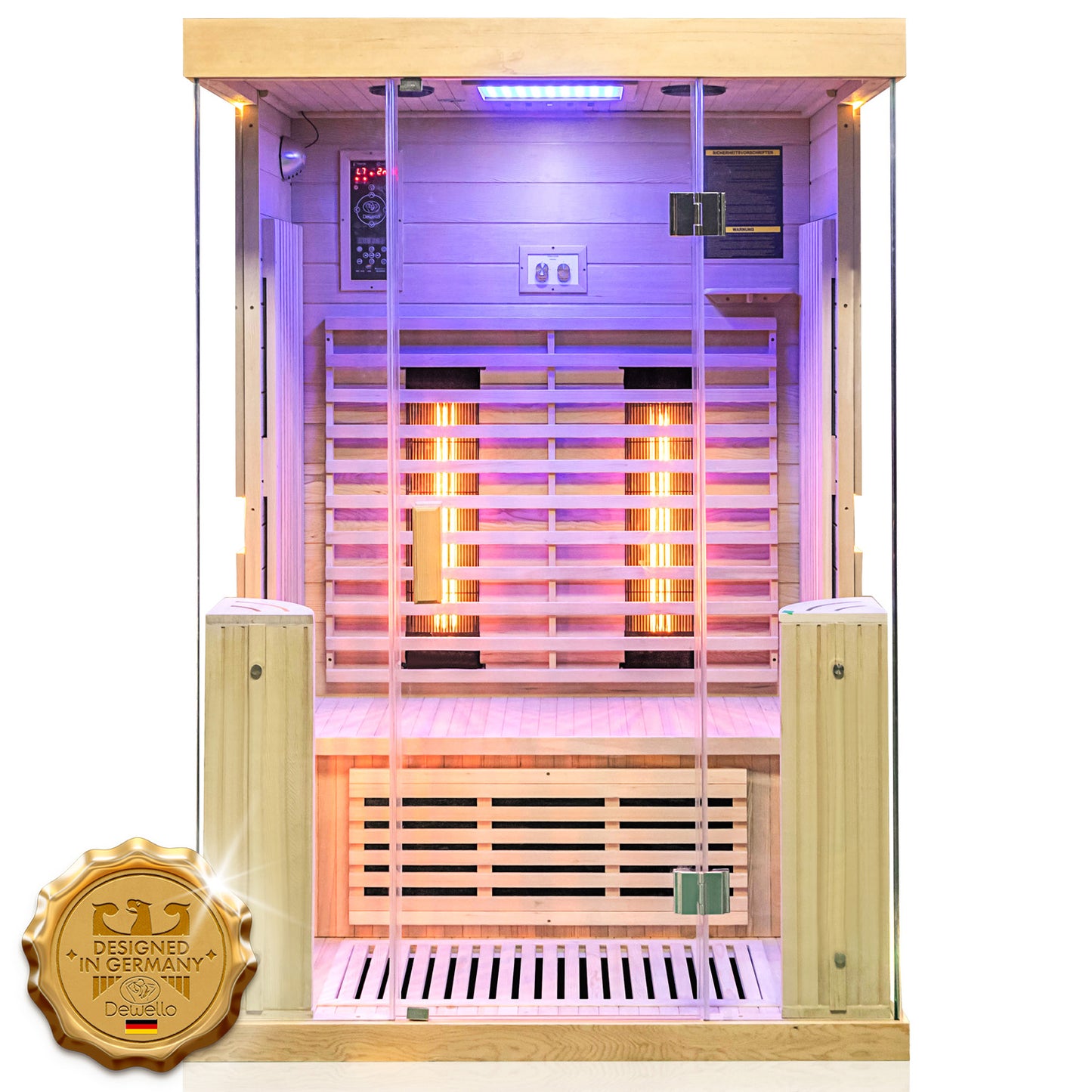 Dewello Infrarotkabine KINGSTON 130x105 bei TroniTechnik