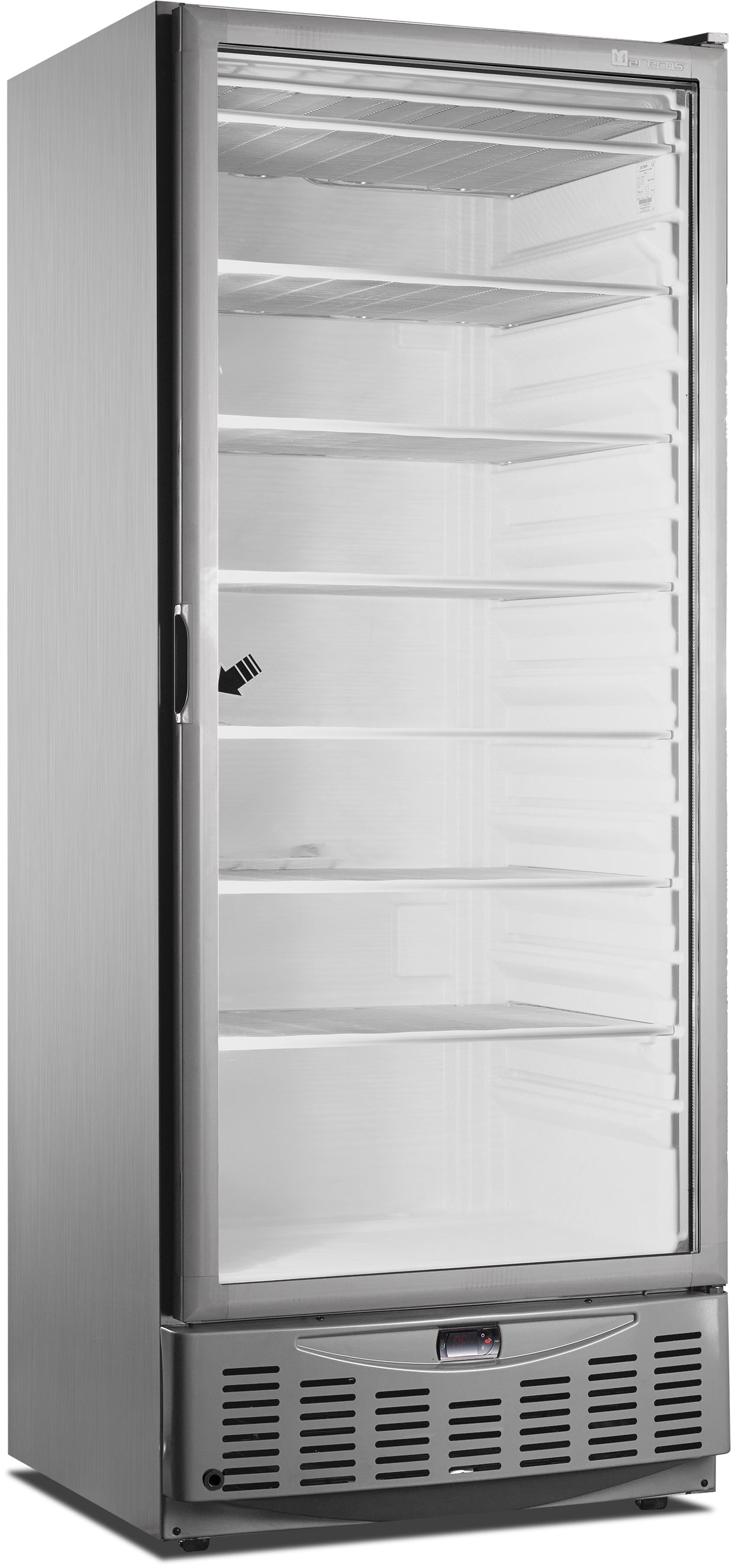SARO Tiefkühlschrank, Glastür - weiß, Modell MM5 A N PV