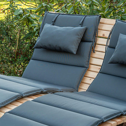 Home Deluxe Wellenholzliege/Waldsofa inkl. 2x Auflage TAIGA