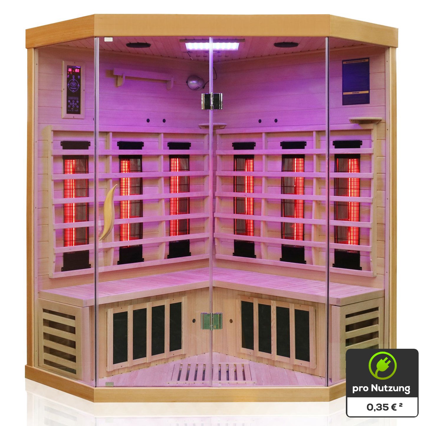 Dewello Infrarotkabine BRANDON 140x140 Dual-Therm bei TroniTechnik