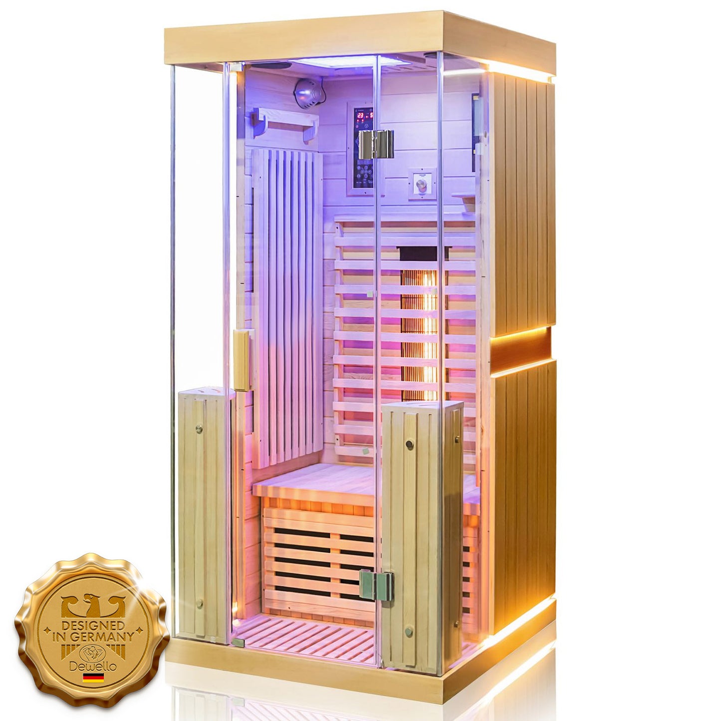 Dewello Infrarotkabine KINGSTON 90x90 bei TroniTechnik