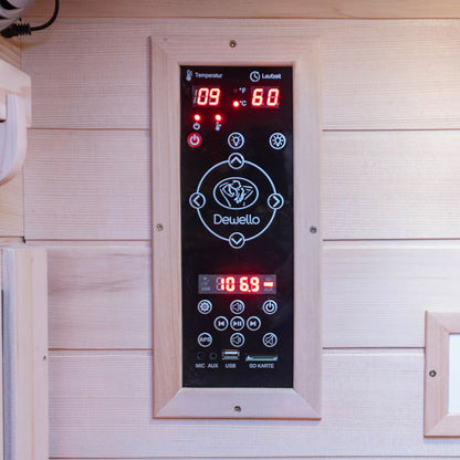 Dewello Infrarotkabine KINGSTON 90x90 bei TroniTechnik