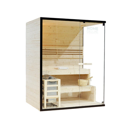 Home Deluxe Traditionelle Sauna SHADOW L - 150 x 120 cm für 3 Personen