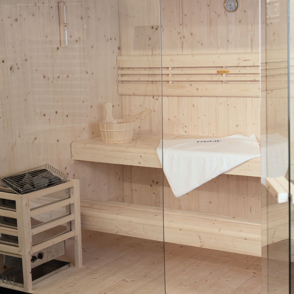 Home Deluxe Traditionelle Sauna SHADOW L - 150 x 120 cm für 3 Personen