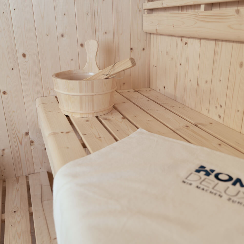 Home Deluxe Traditionelle Sauna SHADOW L - 150 x 120 cm für 3 Personen