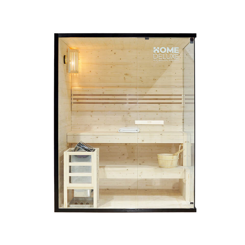 Home Deluxe Traditionelle Sauna SHADOW L - 150 x 120 cm für 3 Personen