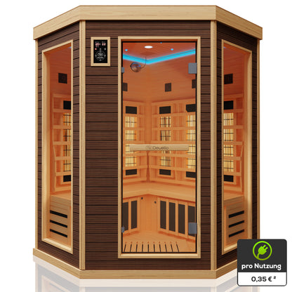 Dewello Infrarotkabine MONTREAL 120x120 Dual-Therm bei TroniTechnik