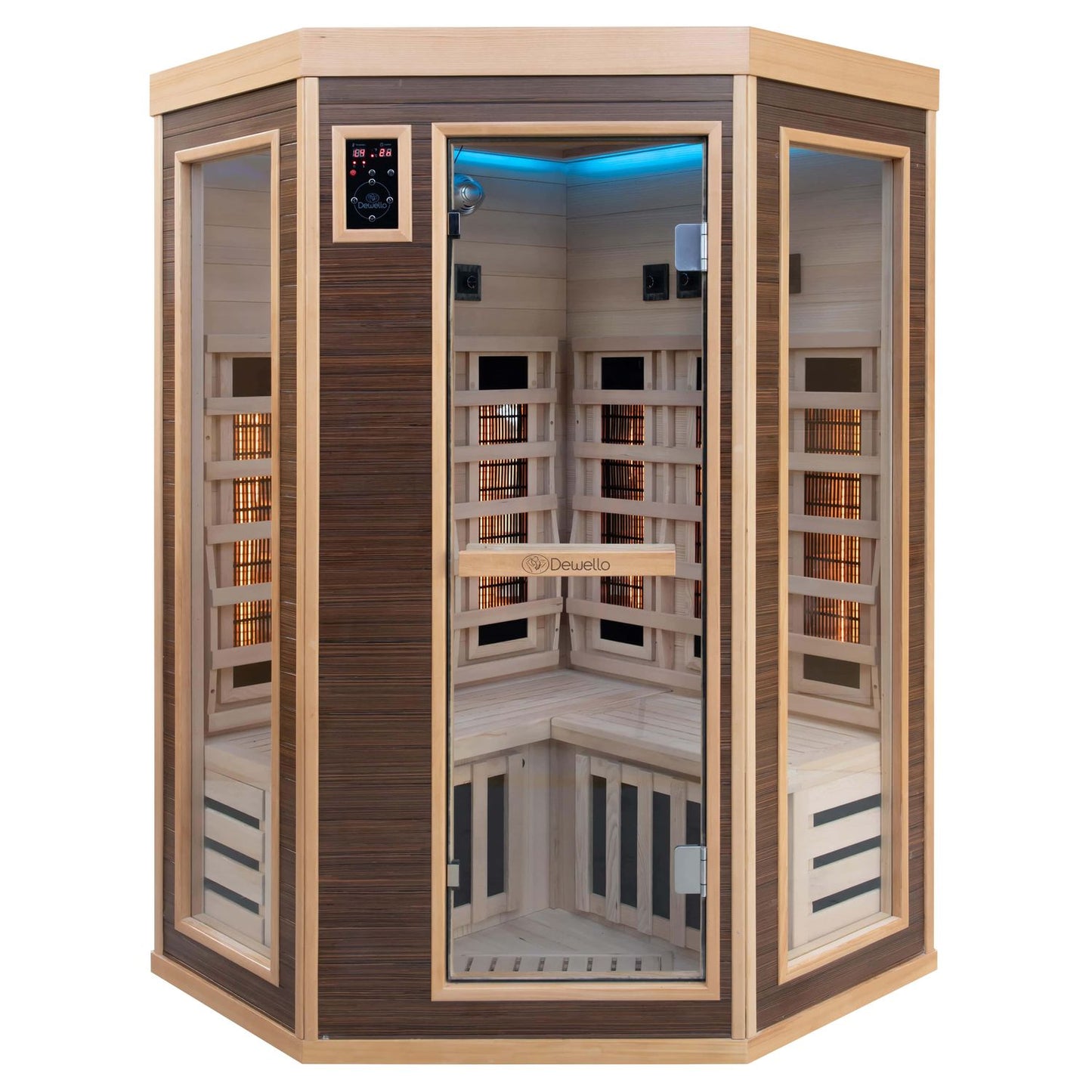 Dewello Infrarotkabine MONTREAL 120x120 Dual-Therm bei TroniTechnik