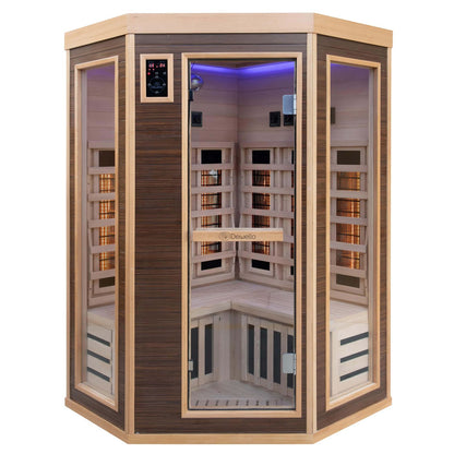 Dewello Infrarotkabine MONTREAL 120x120 Dual-Therm bei TroniTechnik