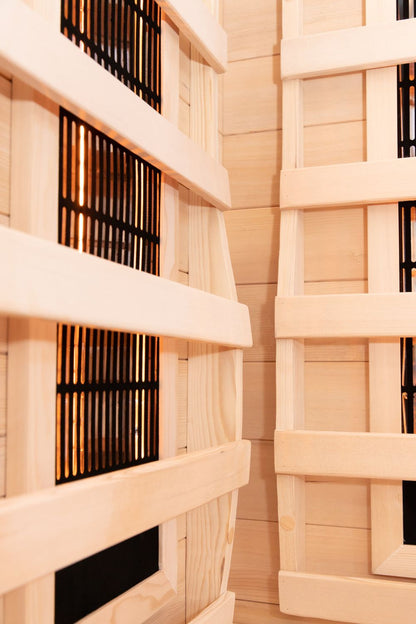 Dewello Infrarotkabine MONTREAL 120x120 Dual-Therm bei TroniTechnik