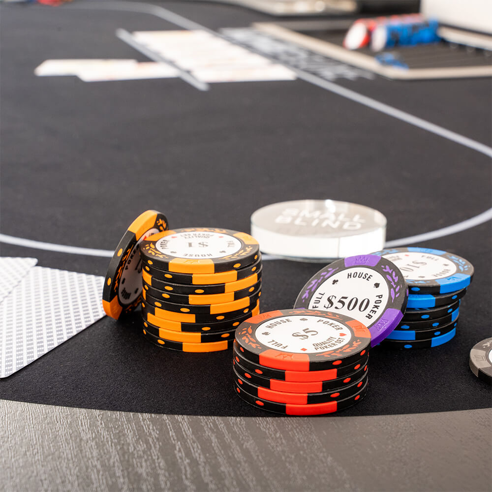 Home Deluxe LED Pokertisch inkl. Pokerkoffer und 8 Stühle STRAIGHT FLUSH - Für 9 Personen