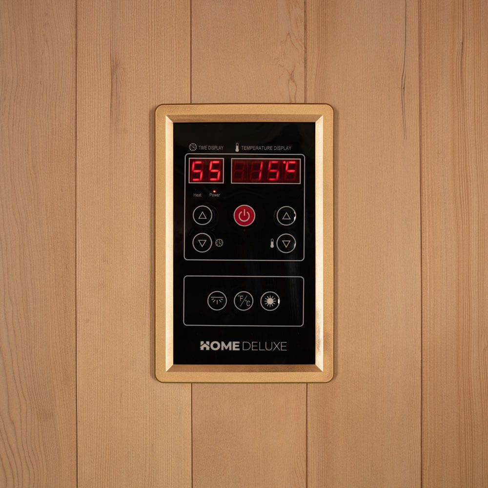 Home Deluxe Traditionelle Sauna OMAHA - 180 x 150 cm für 4 Personen