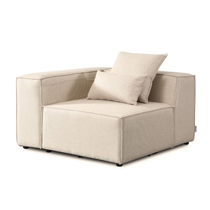 Home Deluxe Modulares Sofa Linkes Ecksofa VERONA - 120 x 70 cm Beige