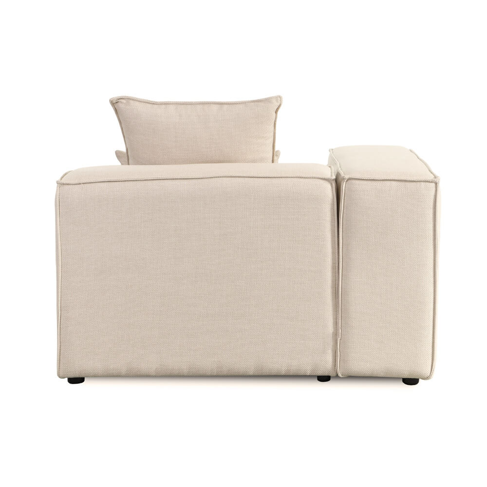 Home Deluxe Modulares Sofa Linkes Ecksofa VERONA - 120 x 70 cm Beige