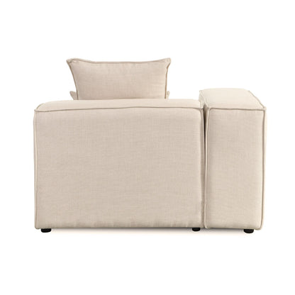 Home Deluxe Modulares Sofa Linkes Ecksofa VERONA - 120 x 70 cm Beige