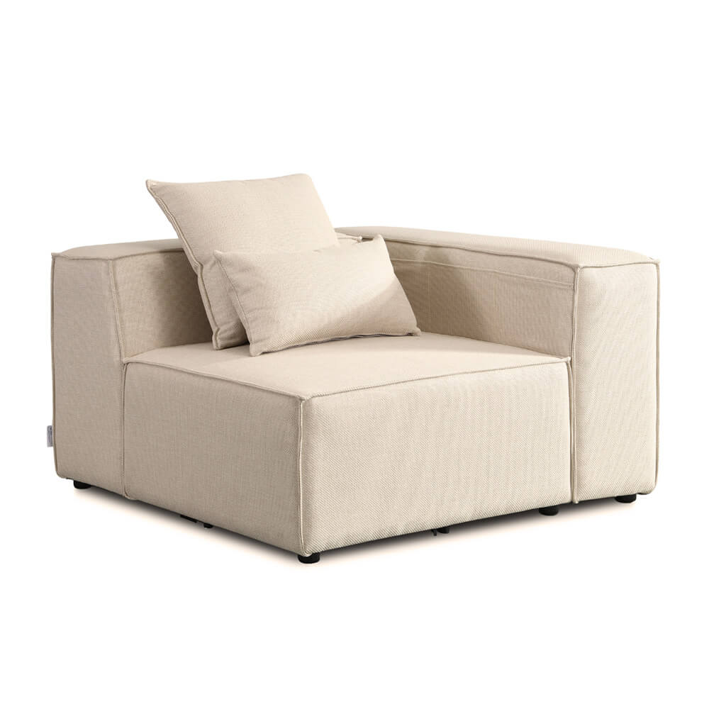 Home Deluxe Modulares Sofa Rechtes Ecksofa VERONA - 120 x 70 cm Beige