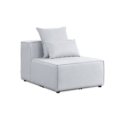 Home Deluxe Modulares Sofa Mittelsofa VERONA - 120 x 87 cm Hellgrau