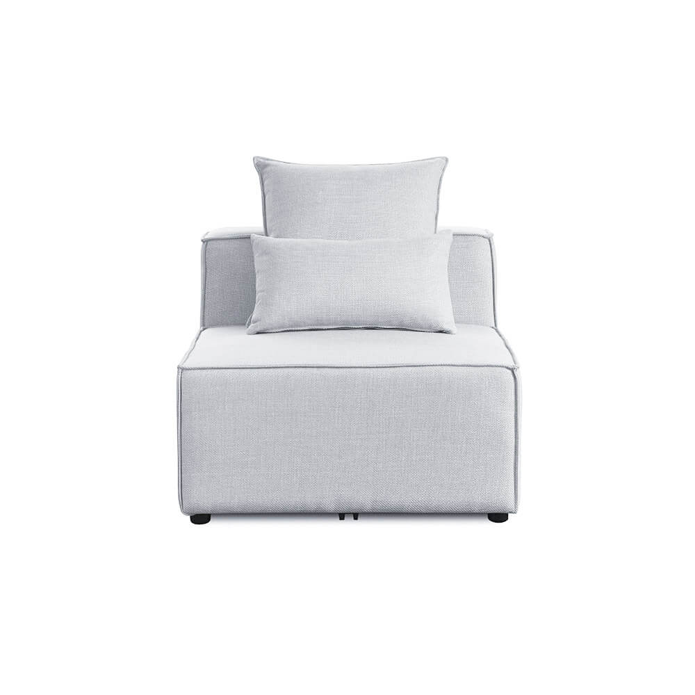 Home Deluxe Modulares Sofa Mittelsofa VERONA - 120 x 87 cm Hellgrau