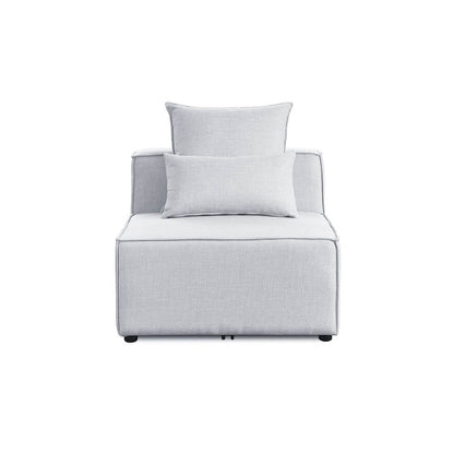 Home Deluxe Modulares Sofa Mittelsofa VERONA - 120 x 87 cm Hellgrau