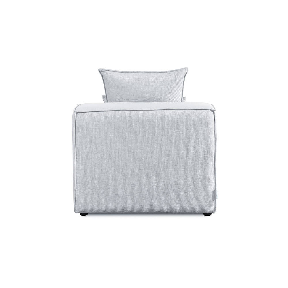 Home Deluxe Modulares Sofa Mittelsofa VERONA - 120 x 87 cm Hellgrau