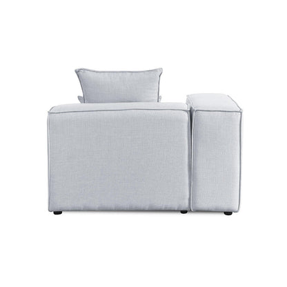 Home Deluxe Modulares Sofa Linkes Ecksofa VERONA - 120 x 70 cm Hellgrau