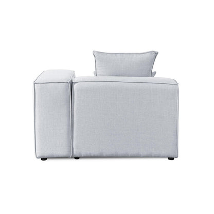 Home Deluxe Modulares Sofa Rechtes Ecksofa VERONA - 120 x 70 cm Hellgrau