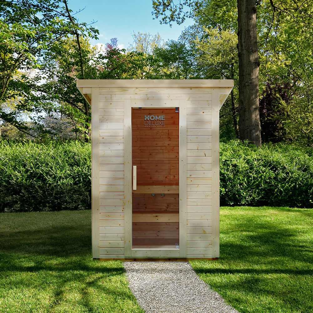 Home Deluxe Saunahaus Outdoor TALO M - 191 x 157 cm für 3 Personen