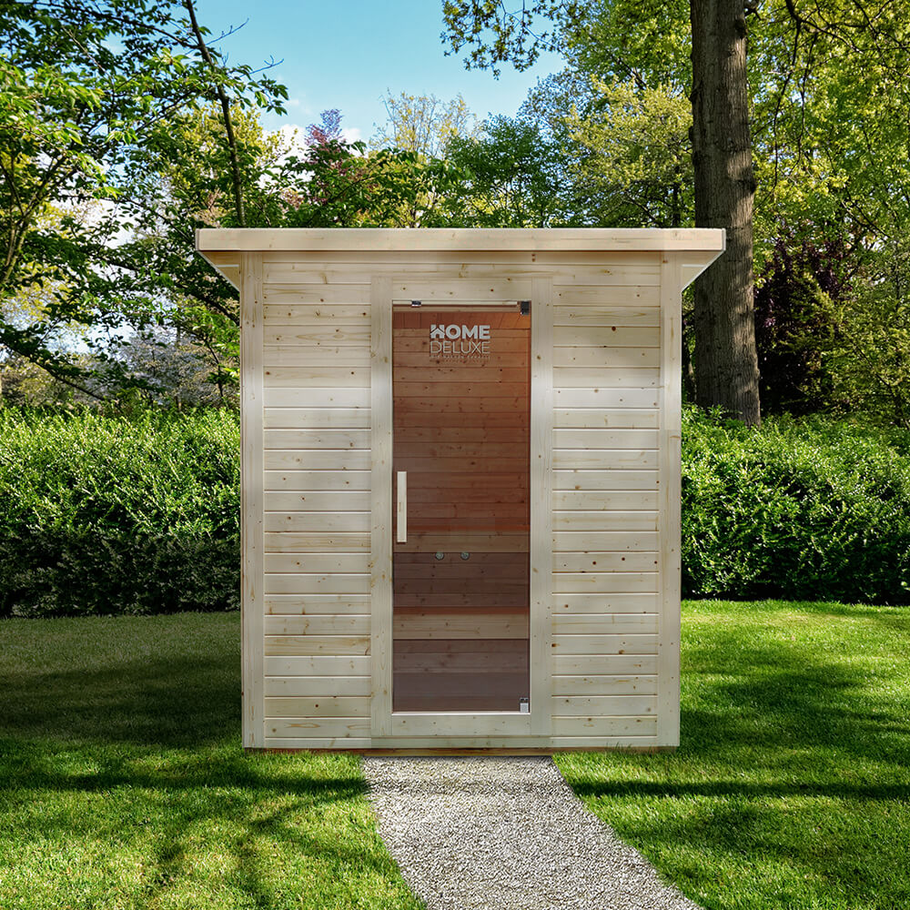 Home Deluxe Saunahaus Outdoor TALO L - 221 x 217 cm für 4 Personen