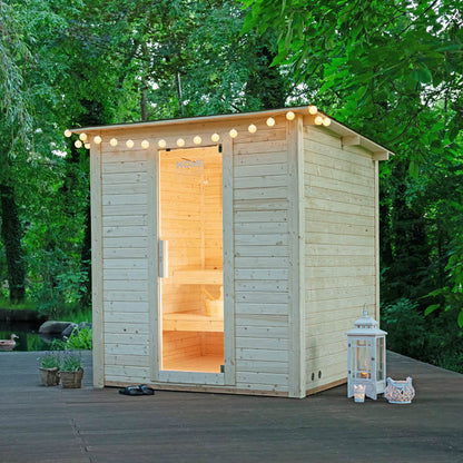 Home Deluxe Saunahaus Outdoor TALO L - 221 x 217 cm für 4 Personen