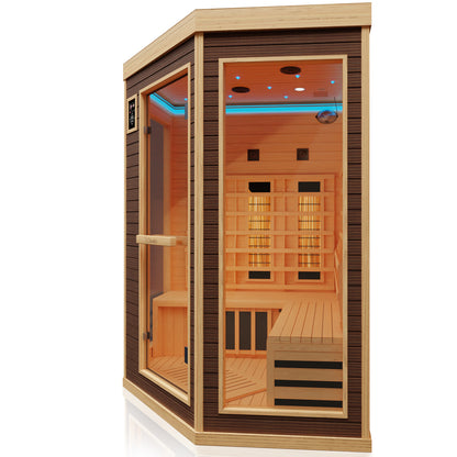 Dewello Infrarotkabine MONTREAL 140x140 Dual-Therm bei TroniTechnik