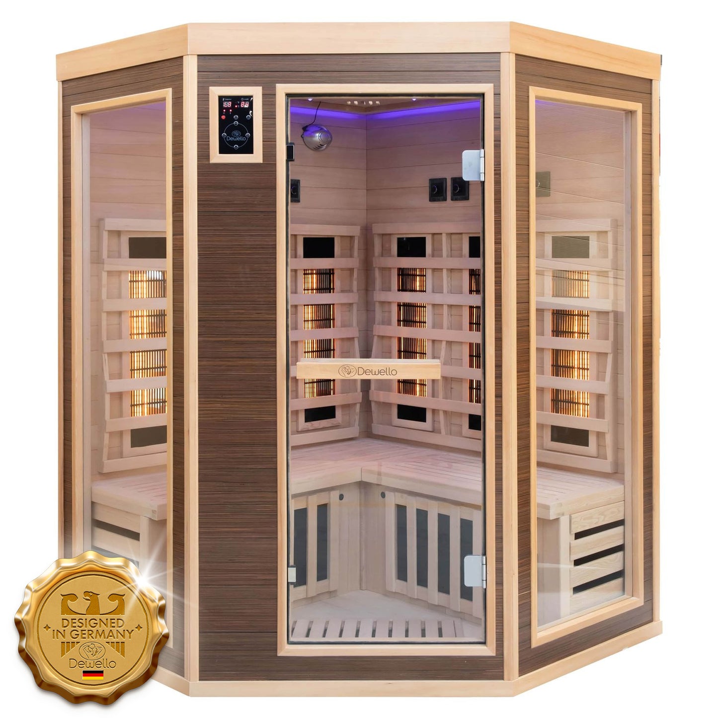 Dewello Infrarotkabine MONTREAL 140x140 Dual-Therm bei TroniTechnik