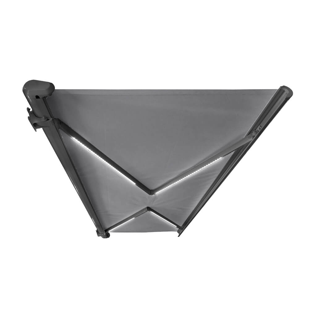 Home Deluxe LED Vollkassettenmarkise elektrisch ELOS - 585 x 300 cm Anthrazit