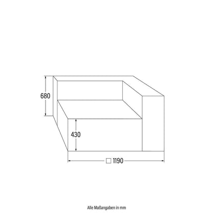 Home Deluxe Modulares Sofa Rechtes Ecksofa VERONA - 120 x 70 cm Beige