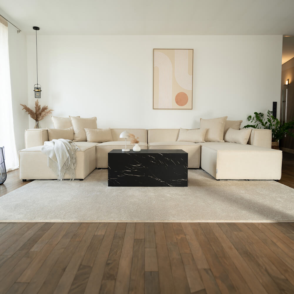 Home Deluxe Modulares Sofa VERONA XL - 414 x 207 cm Beige