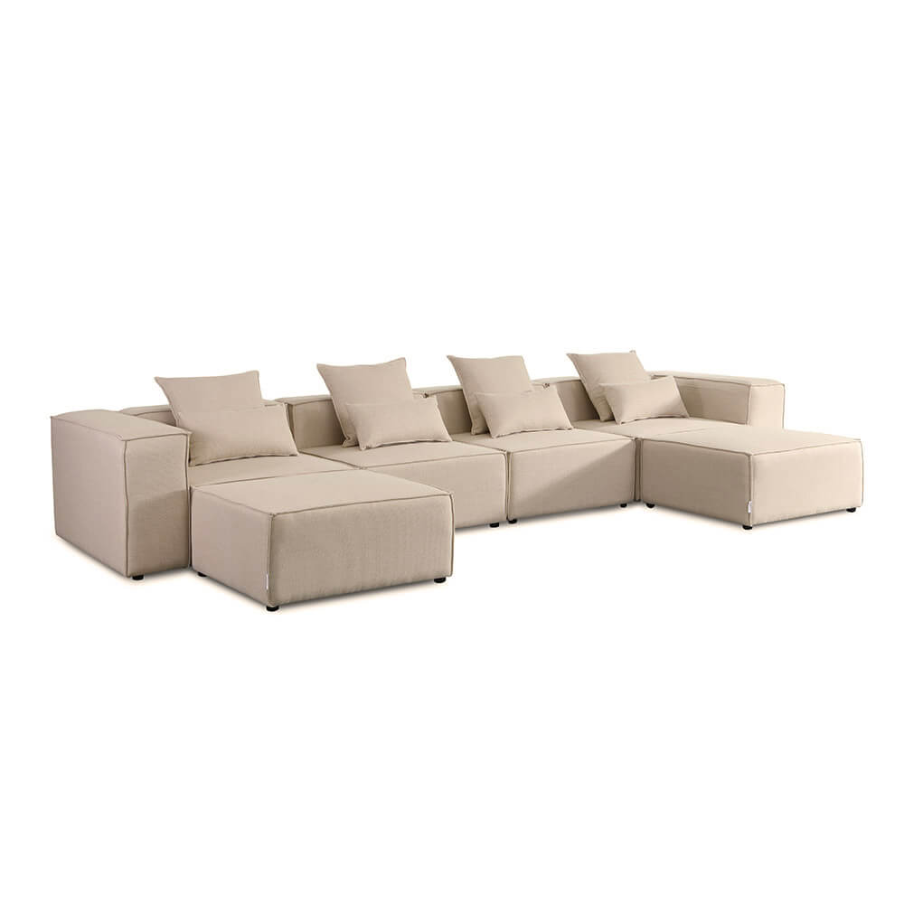 Home Deluxe Modulares Sofa VERONA XL - 414 x 207 cm Beige
