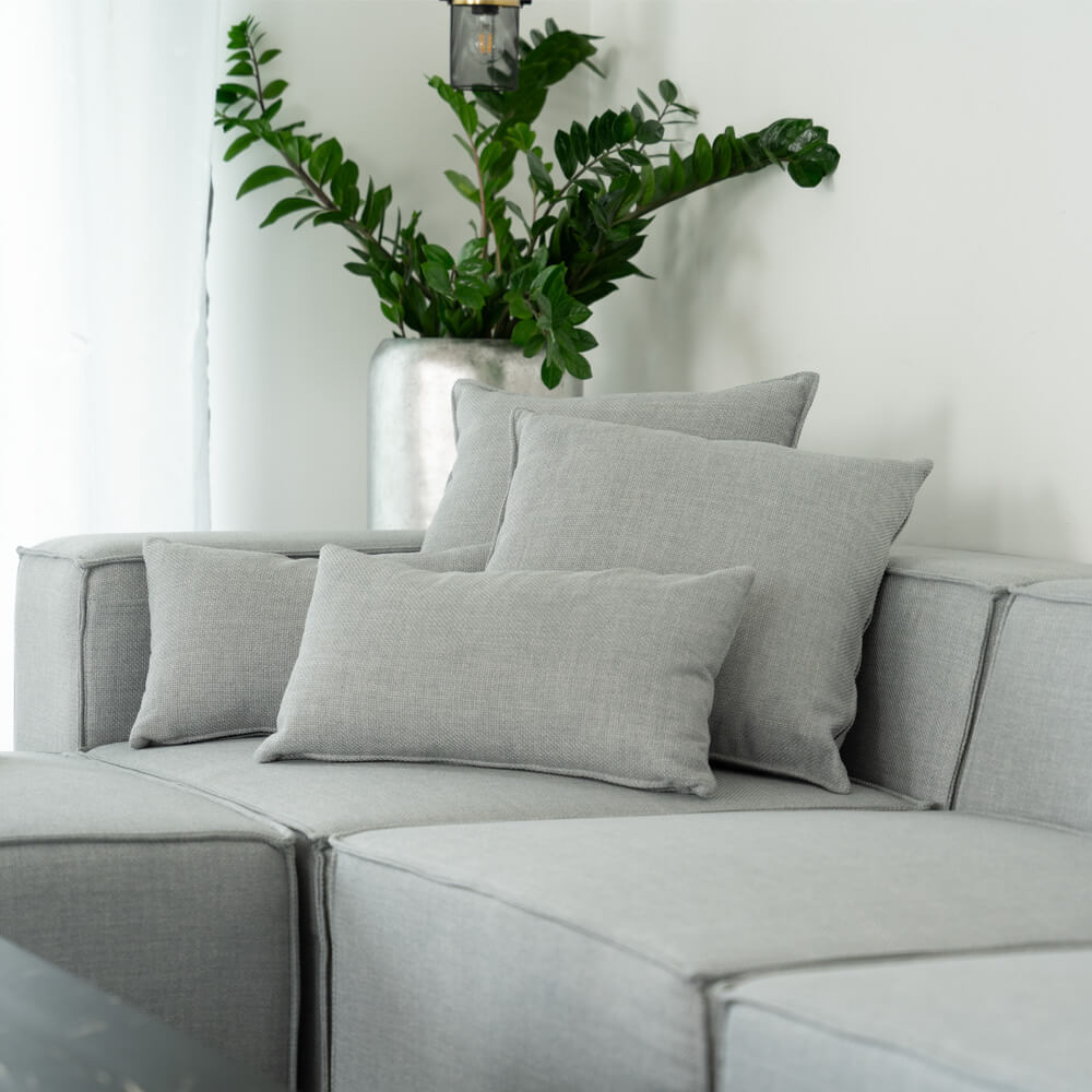 Home Deluxe Modulares Sofa VERONA M - 327 x 120 cm Hellgrau