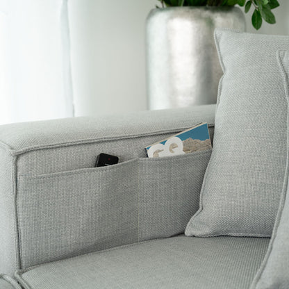 Home Deluxe Modulares Sofa VERONA M - 327 x 120 cm Hellgrau