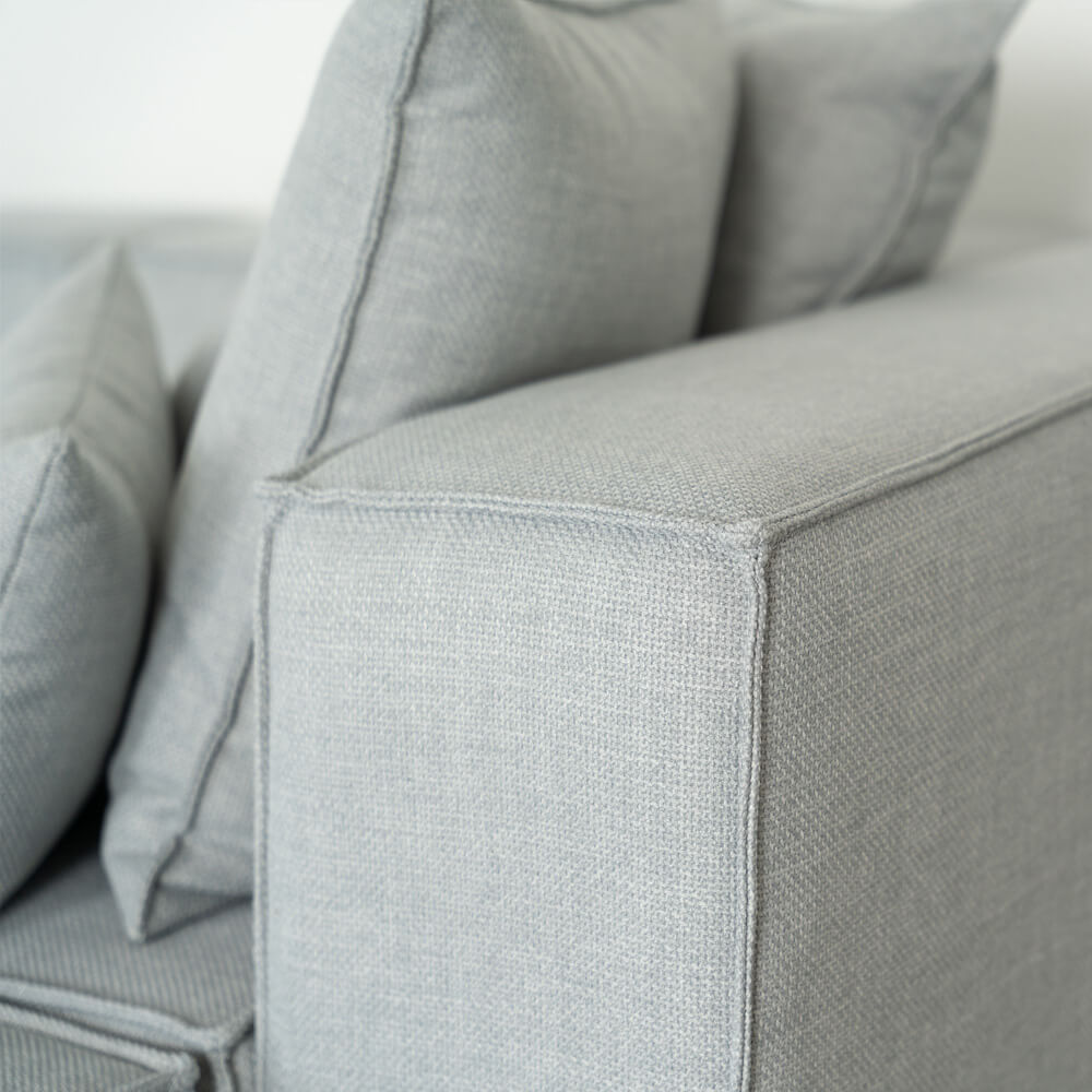 Home Deluxe Modulares Sofa VERONA S - 240 x 120 cm Hellgrau