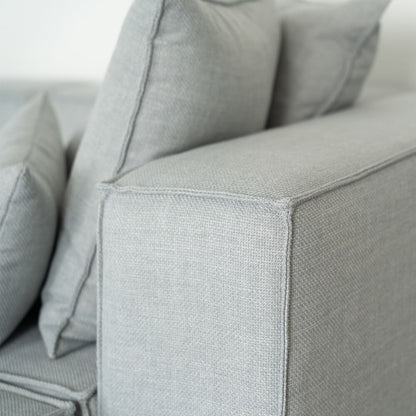 Home Deluxe Modulares Sofa VERONA L - 327 x 207 cm Hellgrau